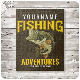 Quebra-cabeça Aventuras Personalizadas de Pesca Pescador de Roba