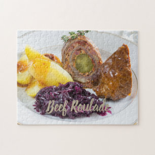 Quebra-cabeça Aves de capoeira com batatas e cozinha vermelha de