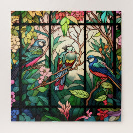 Quebra-cabeça Aves e Flores