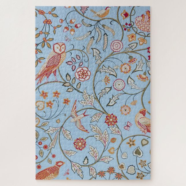 Quebra-cabeça Aves e Flores, William Morris (Vertical)