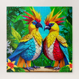 Quebra-cabeça Aves Tropicais Vibrantes