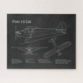 Quebra-cabeça Avião de Cub - Planos de bordo de avião PD