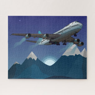 Quebra-cabeça Avião. Jumbo jet.