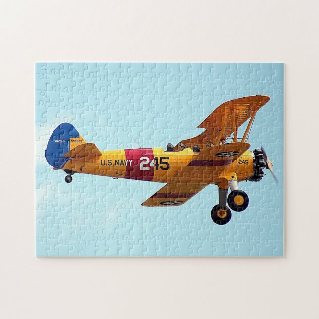 Quebra-cabeça Avião Vintage (Horizontal)