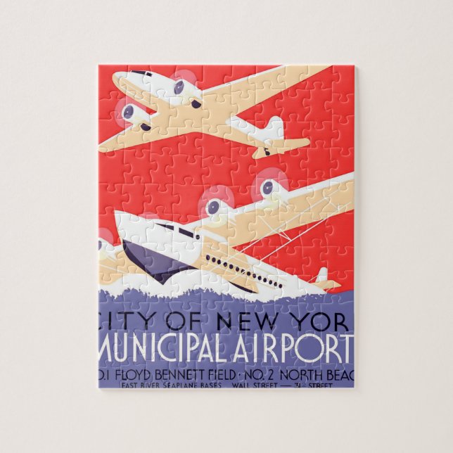 Quebra-cabeça Aviões voando Hélice Vintage (Vertical)
