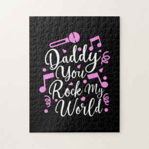 Quebra-cabeça Avô Gift Pai Você Rock My World