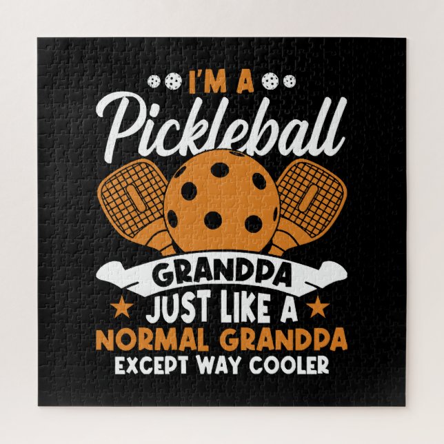 Quebra-cabeça Avô Jogador de Pickleball Legal (Vertical)