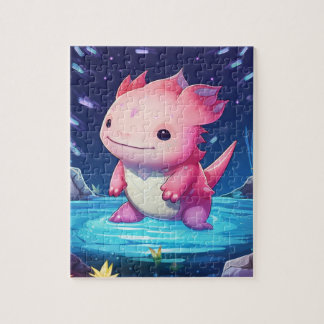 Quebra-cabeça Axolotl cor-de-rosa