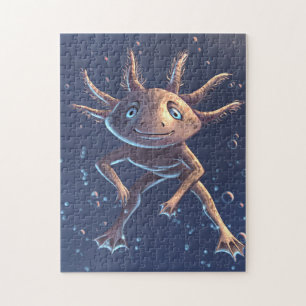 Quebra-cabeça axolotl cúmulo na água