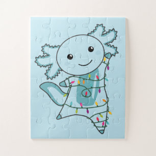 Quebra-cabeça Axolotl Felry Natal Animais de inverno Axolotls Ji