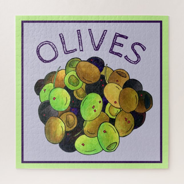 Quebra-cabeça Azeitonas mistas mediterrânicas Comida grega Kalam (Vertical)