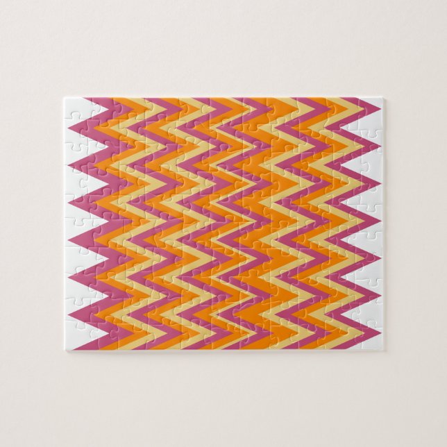 Quebra-cabeça Aztec Tribal ZigZag (Horizontal)