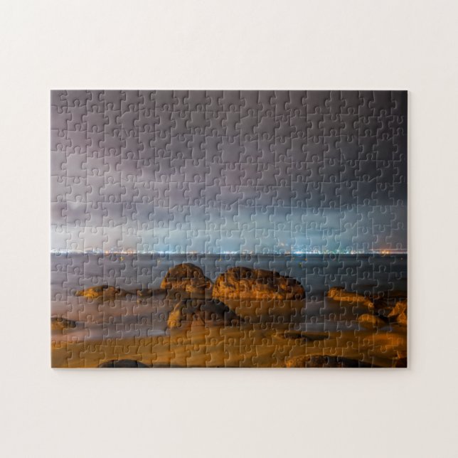 Quebra-cabeça Azuis da cidade de Chiba (Horizontal)