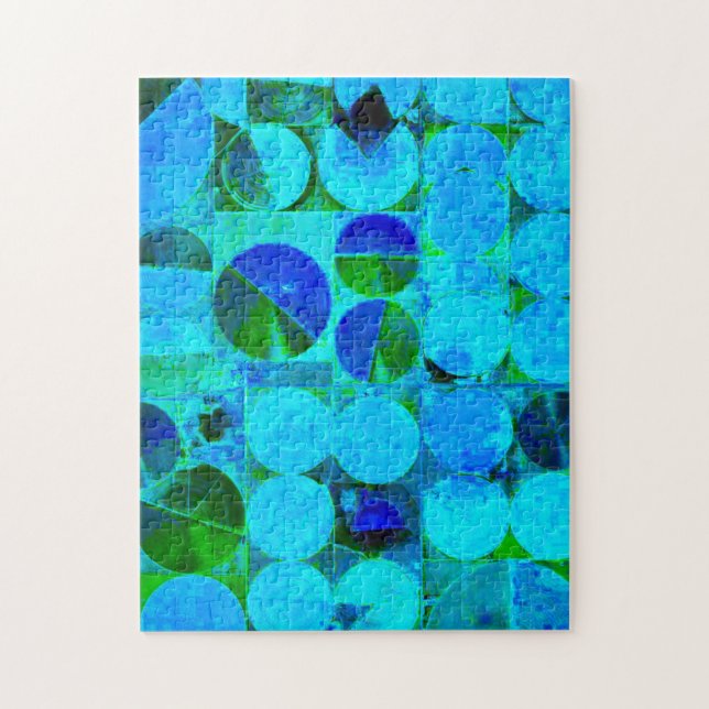 Quebra-cabeça Azul e Verde (Vertical)