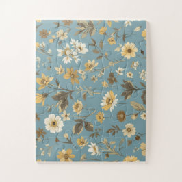 Quebra-cabeça Azul floral