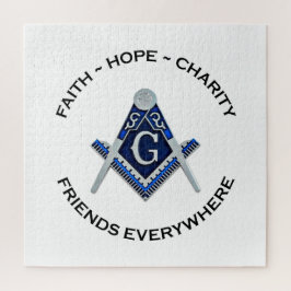 Quebra-cabeça Azul Masônico Limpo