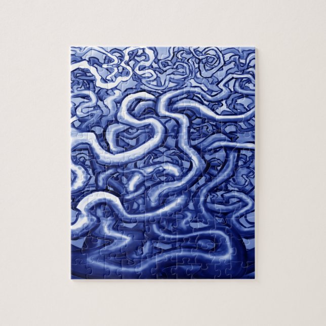 Quebra-cabeça Azul-Vinha (Vertical)