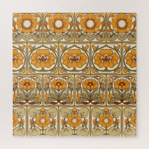 Quebra-cabeça Azulejo cerâmico: Estilo Art Nouveau.