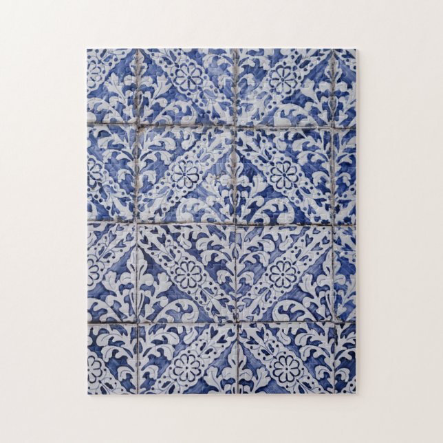 Quebra-cabeça Azulejo espanhol marroquino Texure Vintage (Vertical)