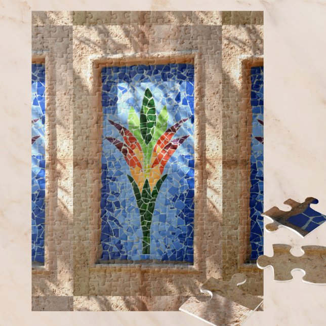 Quebra-cabeça Azulejo Mosaico Colorido Lily (Criador carregado)