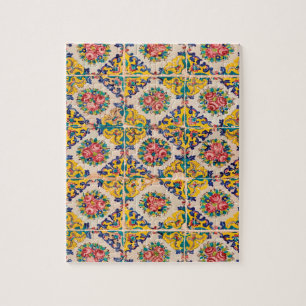 Quebra-cabeça azulejo persa da Sete-cor