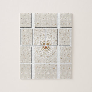 Quebra-cabeça Azulejos de canvas Floral de Parede Hakuna Matata