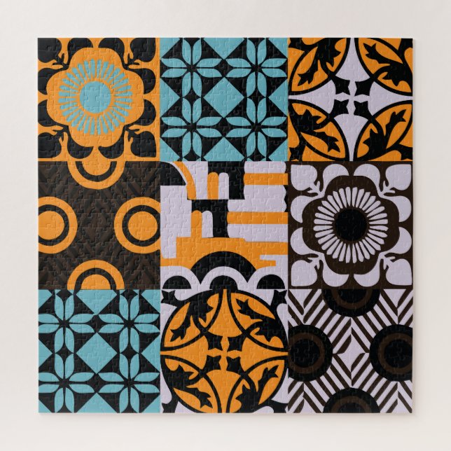 Quebra-cabeça Azulejos de vindima: detalhes decorativos complexo (Vertical)