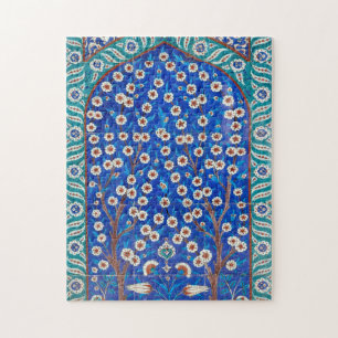 Quebra-cabeça azulejos do iznik