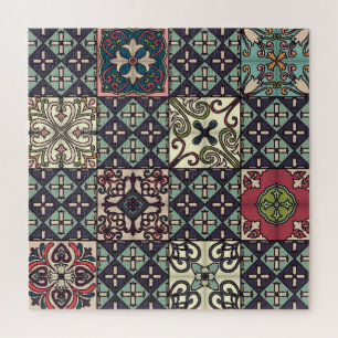 Quebra-cabeça Azulejos Portugueses: Estilo Talavera Invisível