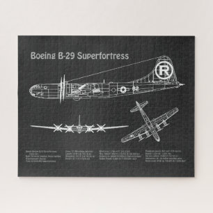 Quebra-cabeça B-29 Superfortaleza - Planos de Impressão de Avião
