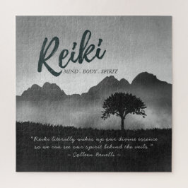 Quebra-cabeça B&W Reiki Master Yoga Mediador Cotações
