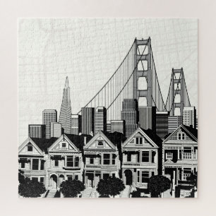 Quebra-cabeça B&W San Francisco Califórnia