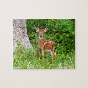 Quebra-cabeça Baby Deer in the Woods Nature Fotografia