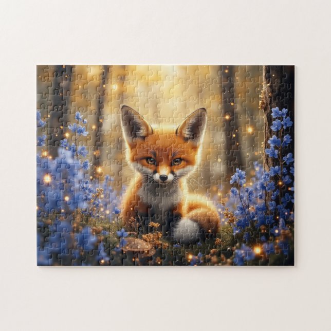 Quebra-cabeça Baby fox in the lilacs (Horizontal)