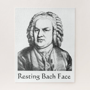 Quebra-cabeça Bach de descanso enfrenta o compositor da música