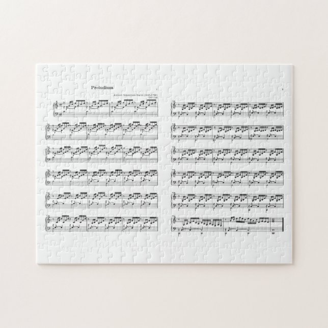 Quebra-cabeça Bach the Well Tempered Clavier Prealudium 1 C-duro (Horizontal)