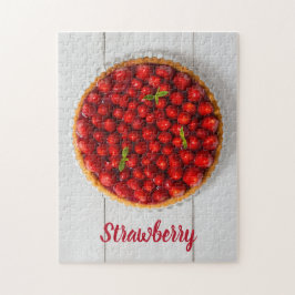 Quebra-cabeça Bagaço de morango com hortelã em madeira branca