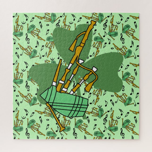 Quebra-cabeça Bagpipe Shamrock (Vertical)
