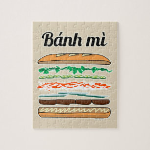 Quebra-cabeça Baguette vietnamiano do pão francês do sanduích