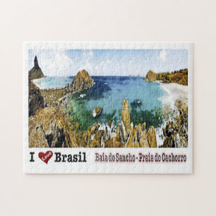 Quebra-cabeça Baia do Sancho - I Love - Brasil -