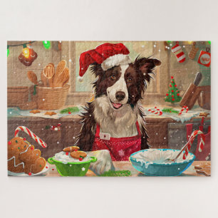Quebra-cabeça Baking de Natal do Border Collie: Natal Festivo