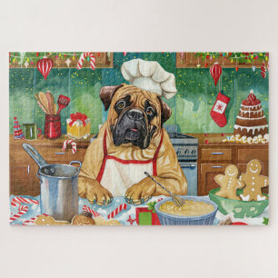 Quebra-cabeça Baking Feriado Bullmastiff
