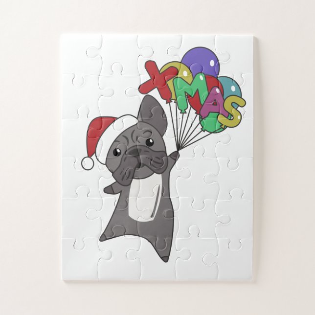 Quebra-cabeça Balão de Natal Francês - Animais de inverno para n (Vertical)