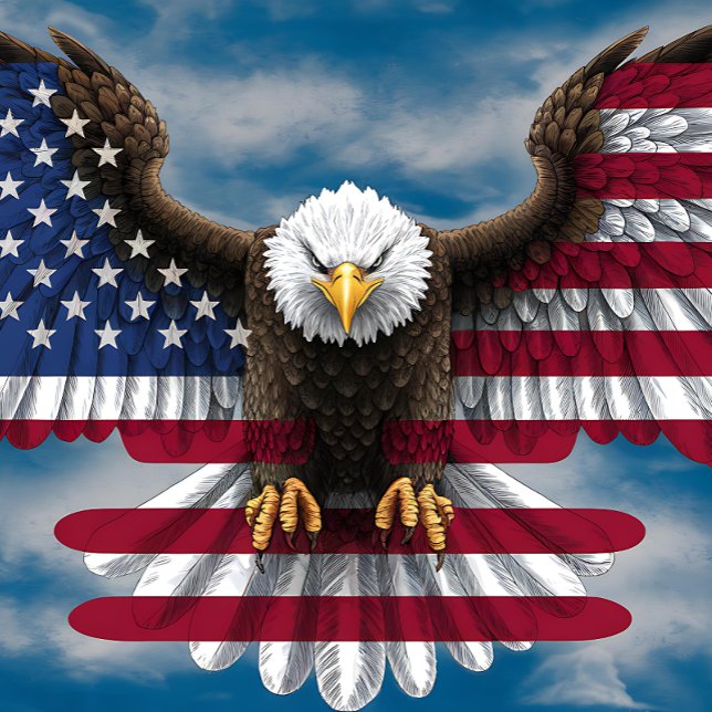 Quebra-cabeça Bald Eagle American Flag (Criador carregado)