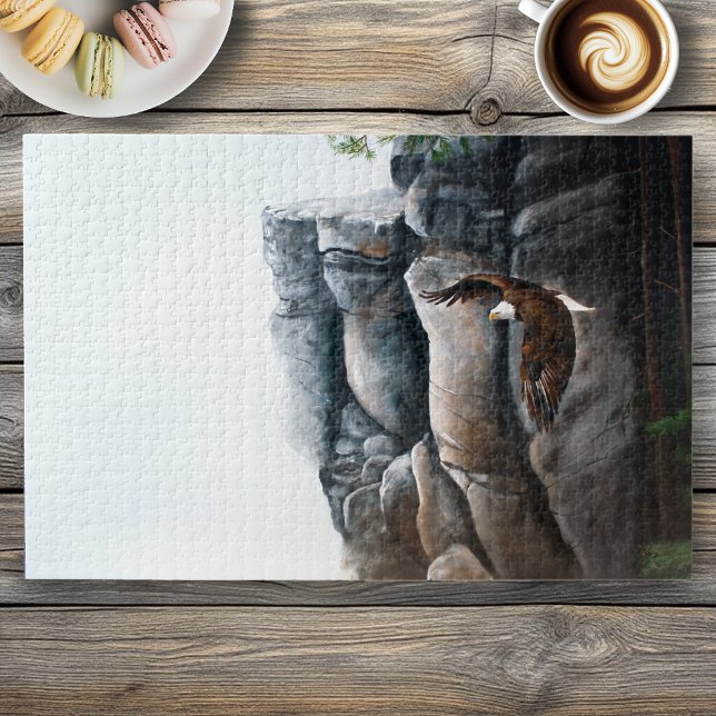 Quebra-cabeça Bald Eagle Flight Rocks (Criador carregado)