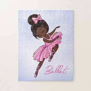 Quebra-cabeça Balé Afro-Americano Ballerina Rosa Tutu