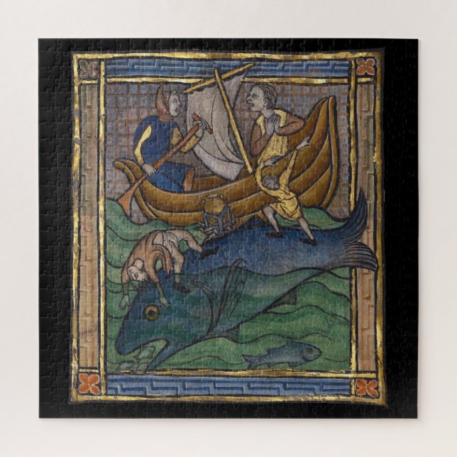 Quebra-cabeça Baleia Bestiária Medieval c. 1270 (Vertical)