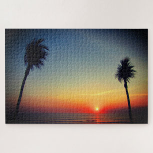 Quebra-cabeça bali sunset palms