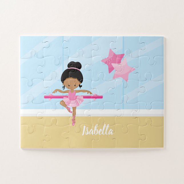 Quebra-cabeça Ballerina Girl Kid é personalizada (Horizontal)