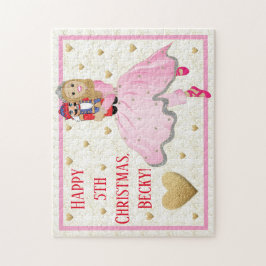 Quebra-cabeça Ballerina rosa-Quebra-cabeça de-Natal Personaliza
